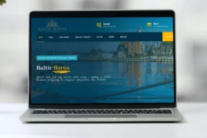 Strona balticbarns.pl – realizacja na laptopie